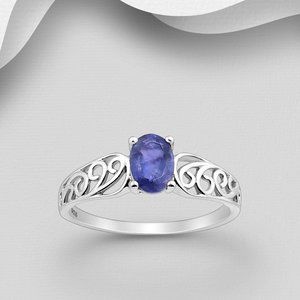 Lolite & Sterling Silver Ring